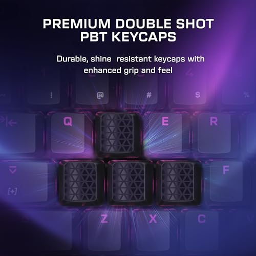 Turtle Beach Command Series KB7 TKL Wired Hall-Effect PC Gaming Keyboard | Touchscreen Command Display, Low-Profile Hall-Effect Switches, Double Shot PBT Keycaps, True 8K Polling, Per Key RGB, Black - style: KB7 Keyboard