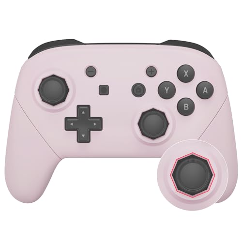 eXtremeRate Cherry Blossoms Pink Octagonal Gated Sticks Faceplate Backplate Handles Cover, DIY Replacement Hand Grip Housing Shell for Nintendo Switch Pro Controller - Controller NOT Included - color: Cherry Blossoms Pink