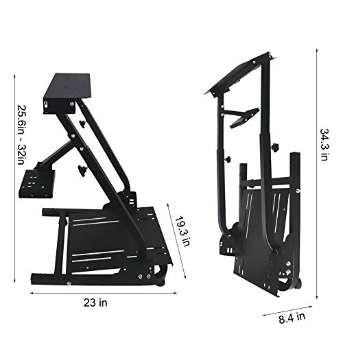 YXHARD Racing Wheel Stand, Height Adjustable & Foldable Steering Wheel Stand Compatible with Logitech G25,G27,G29,G920 Gaming Cockpit
