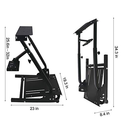 YXHARD Racing Wheel Stand, Height Adjustable & Foldable Steering Wheel Stand Compatible with Logitech G25,G27,G29,G920 Gaming Cockpit