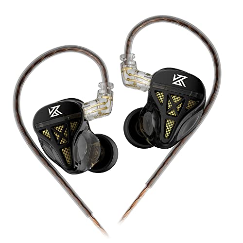 Wired Headphone,KZ DQS HiFi Dynamic Drivers IEM Earphone,KZ Gaming Earbuds Headphones Bass 2pin 3.5mm Sports Music Game in Ear Monitor Headphone for System Singers (Black, No Mic)… | KZ Gaming Earbuds Headphones Bass 2pin 3.5mm Sports Music Game in Ear Mo