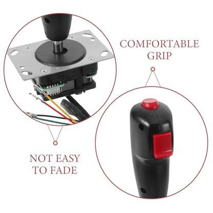 MOBUTOFU Flight Joystick Controller for PC - Vibrating Flight Stick - Microswitch Arcade Joystick - Airplane Simulator Controls for PC Gaming DIY Arcade Machines