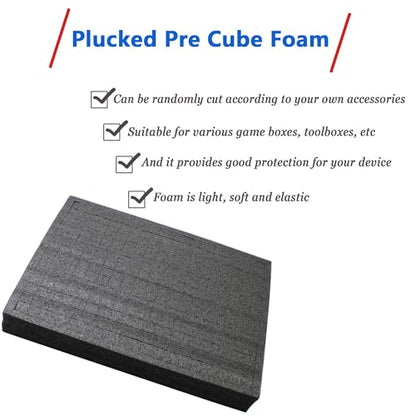 Foam Inserts for Cases 16 x 12 x 2 Inch Pick and Pluck Foam Insert | Fits for Board Game Pad Game Box Cases Storage Drawer Pad