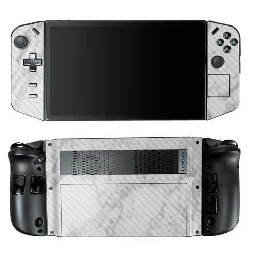 Carbon Fiber Gaming Skin Compatible with Lenovo Legion Go - Frost Marble - Premium 3M Vinyl Protective Wrap Decal Cover - Easy to Apply | Crafted in The USA by MightySkins - color: Frost Marble, style: Carbon Fiber Textured Finish