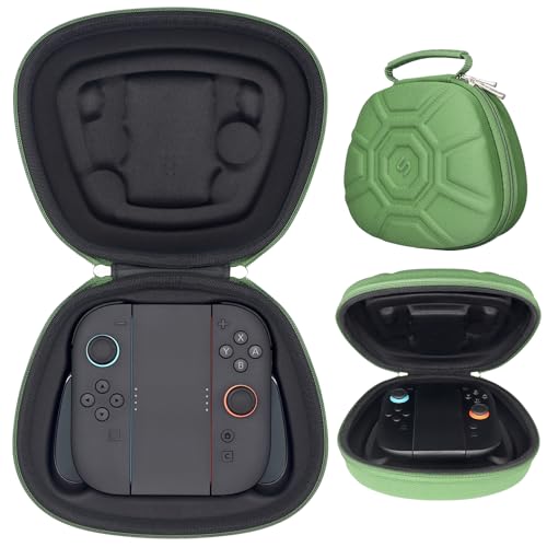 sisma Carry Case Compatible with Nintendo Joy-Con 2 & Official Grip, Buttons & Joysticks Full Protection, Hard Shell Original Switch 2 Controllers Travel Storage Case Joycon Carrying Pouch, Armygreen - color: Green - Fits Joy-Con 2 & Grip