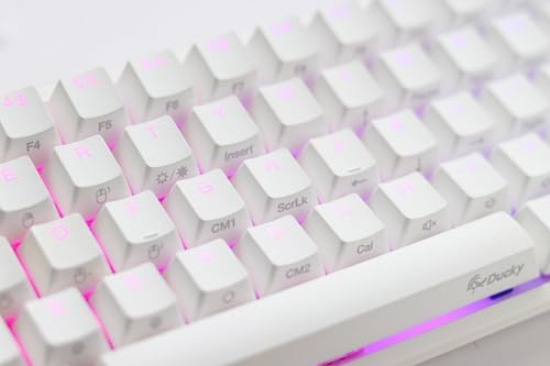 Ducky One 2 Pro Mini White Edition Mechanical Keyboard, RGB LED - Cherry Silver (US) - color: Cherry MX Silver