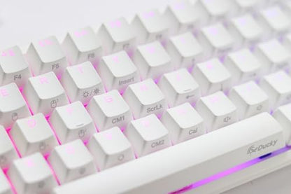 Ducky One 2 Pro Mini White Edition Mechanical Keyboard, RGB LED - Cherry Silver (US) - color: Cherry MX Silver