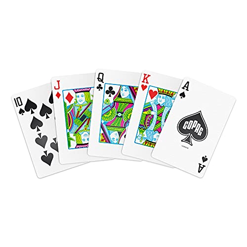 Copag WSOP 2024 Modern Design 100% Plastic Playing Cards - Narrow Size (Bridge) Regular Index Purple/Orange Double Deck Set
