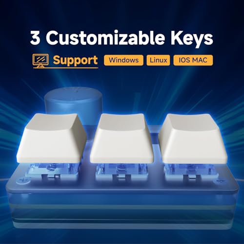 O3C Rapid Trigger Keyboard With Hall Magnetic Switch For OSU Geometry Dash | Rhythm Games,with Knob and Screen,Copy Paste,Shotcut,Macro Hotswap Mini Keypad Magnetic Linear Switches - color: Silvery, size: Gateron Jade Pro Green Switch