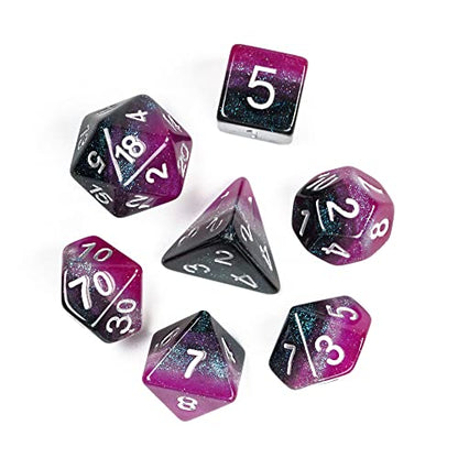 7PCS Asexual-Pride Polyhedral DND Dice Set, Homosexual Flag D&D Dice for RPG and Other Table Games - color: Flag-asexual-pride