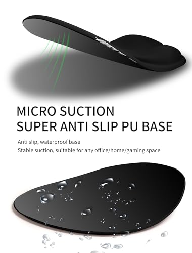 Palm-Rest and Wrist-Hugging Mouse Pad Wrist Rest, Ergonomic Wrist Support with Curve Fitting Cushioned Memory Foam for Carpal Tunnel Pain Relief, 9.9 x 8.3 Inch, DILF - color: Dilf
