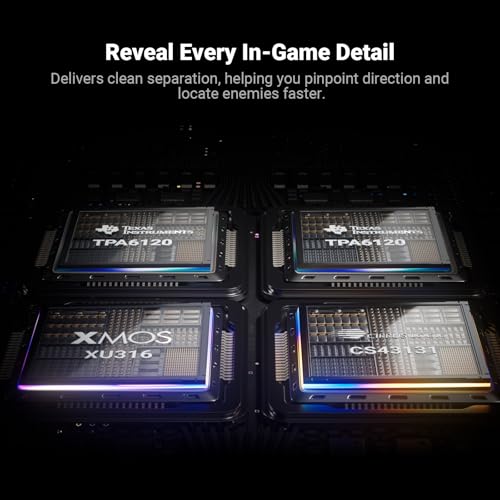 Fosi Audio C3 Gaming DAC Amp for PC, USB External Sound Card with 7.1 Surround Sound, Desktop Volume Control, Footstep Enhancement, Compatible with PS5, Switch, Laptop, Headset for FPS