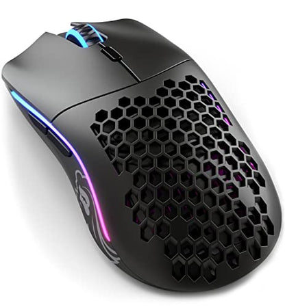 GLORIOUS Model O Wireless Gaming Mouse - Superlight, 69g Honeycomb Design, RGB, Ambidextrous, Lag Free 2.4GHz Wireless, Up to 71 Hours Battery - Matte Black - color: Black, style: Model O (Ambidextrous)