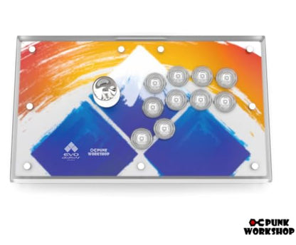 SZJLMKJ PWS Fight Stick Controller FS-24 FS-30 EVO Arcade box with Joystick | Joystick Included, Hitbox Style - size: FS-24 EVO with 24mm buttons