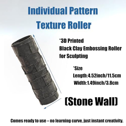 LuckyVin Terrain Texture Roller for D&D, Wargaming, Battle Mat, Tabletop, Dungeons and Dragons, Black (1PC Urban Retro Brick Pattern) - color: 1PC Urban retro brick pattern