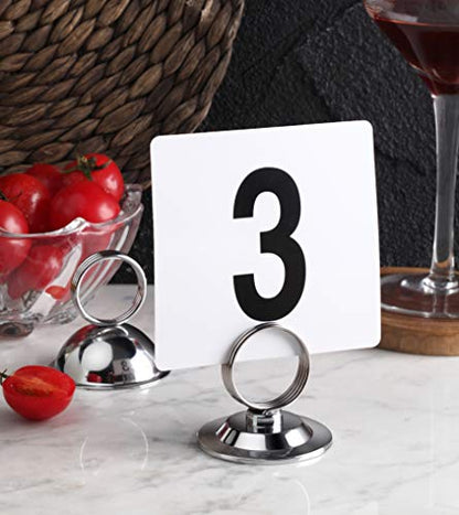 New Star Foodservice 23114 1-25 Double Sided Table Numbers, 4" x 4" Inch, White (Pack of 2) - size: 4 x 4 inches (Pack of 2), style: White (1-25)
