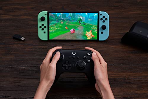 8BitDo Ultimate Bluetooth Controller with Charging Dock, Wireless Pro Controller with Hall Effect Sensing Joystick, Compatible with Switch, Windows and Steam Deck (Black) - color: Black, style: Ultimate Controller
