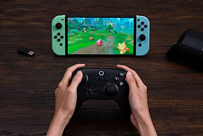8BitDo Ultimate Bluetooth Controller with Charging Dock, Wireless Pro Controller with Hall Effect Sensing Joystick, Compatible with Switch, Windows and Steam Deck (Black) - color: Black, style: Ultimate Controller