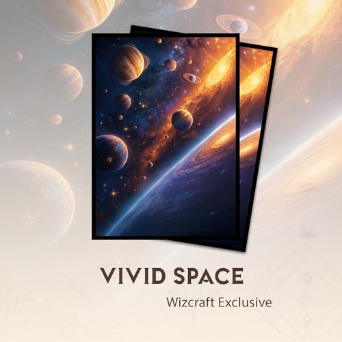 Vivid Space MTG Card Sleeves (Smooth) - 104 Count Standard Size TCG Sleeves - Compatible with Magic The Gathering - Double Sleeving - Original Art Design, Premium Protection - color: Vivid Space