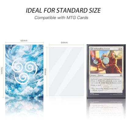 MTG Card Sleeves, Air Style with Extra 100 Perfect Fit Inner Sleeves | Textured Matte Back, Double Protection, Standard Size - style: Air