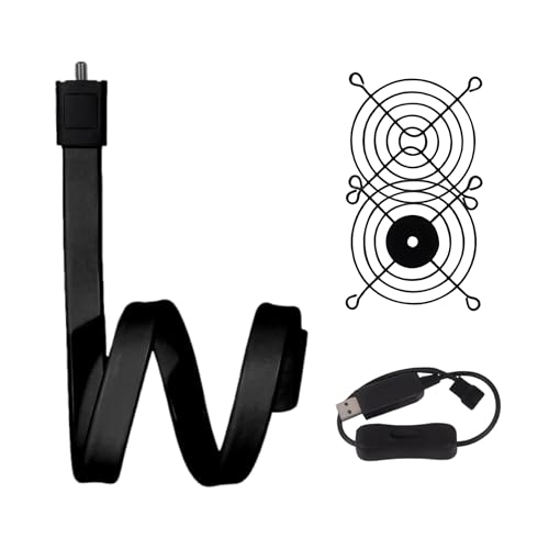 3.15" 80mm Grill Guard with Gooseneck Mount and 3pin/4pin Adapter Cable | Compatible with 3.15" 80mm Case Fan, for PC Desktop AV Entertainments Network Rack Grow Tent and More DIY Cooling Project - size: 80×80mm
