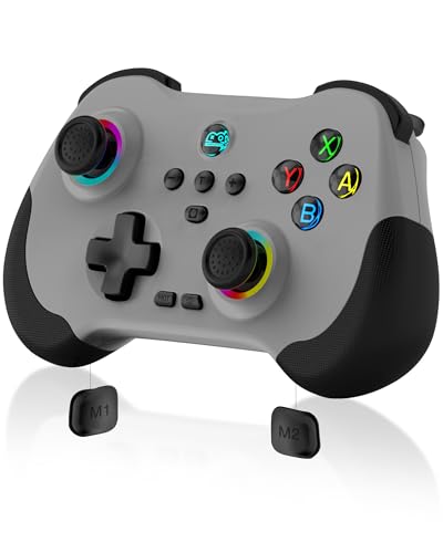 Joso Mobile Gaming Controller for iPad/iPhone/Tablet, Cloud Controller Remote Joystick for iOS/Android, Wireless Switch Controller with Macro Buttons/Hall-Rocker/Hall-Trigger - Grey - color: Grey