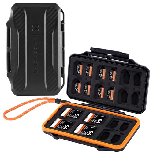 K&F CONCEPT 36 Slots Memory Card Case for SD Micro SD SDXC SDHC TF | Anti-Shock Carrying Storage Card Holder Water-Resistant for 24 Micro SD SDXC SDHC TF Cards and 12 SD SDXC SDHC Cards, PM03 - size: For 24 Micro SD + 12 SD