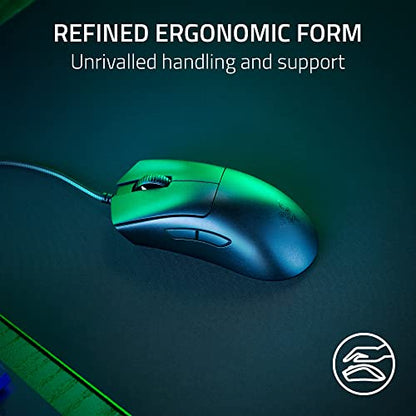 Razer DeathAdder V3 Wired Gaming Mouse: 59 g Ultra Lightweight - Focus Pro 30K Optical Sensor - Fast Switches Gen-3-8K Hz HyperPolling - 6 Programmable Buttons - Ergonomic - Speedflex Cable - Black