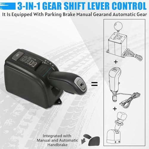 RYLNOK 3-in-1 Handbrake&Automatic&Manual Transmission Gear Shift for PC USB for ETS 2 European/American Truck SIM Racing ATS CTS Fit for Logitech G923 G29 G27 G25 and T-GT II T300 T500