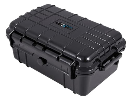 CASEMATIX 8" Waterproof Small Hard Case with Customizable Foam for Portable Electronics, Tools and Accessories - Hard Shell Small Plastic Case with Pre-Diced Travel Case Foam Interior - size: 8"
