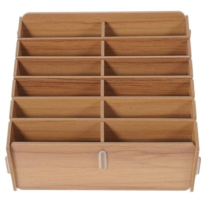 PRETYZOOM Portable Wooden Game Cards Storage Box with Sorter Reliable Playing Card Holder for Organizing and Protecting Decks for Board Games and Small Items