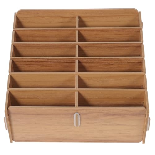 PRETYZOOM Portable Wooden Game Cards Storage Box with Sorter Reliable Playing Card Holder for Organizing and Protecting Decks for Board Games and Small Items