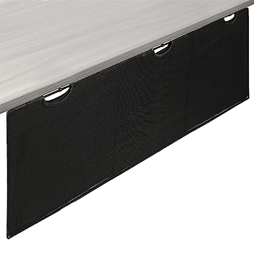 VIVO 60 inch Under Desk Privacy and Cable Management Organizer Sleeve, Wire Hider Kit Panel System, Black, DESK-SKIRT-60 - size: 60" Panel