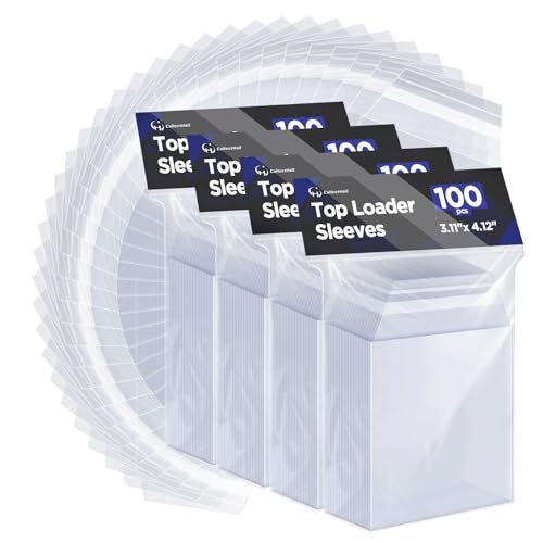 Top Loader Sleeves, Bulk 100/200 / 400 PCS Penny Sleeves for Top Loaders, Resealable Team Bags for 35-75PT Rigid Trading Card Protection, Durable Transparent Top Loader Protectors - color: 400 Packs