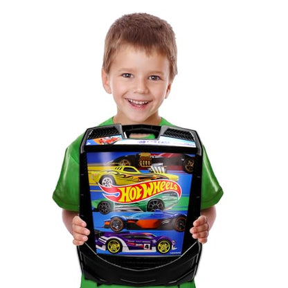 Hot Wheels 100-Car Storage Case – Large Capacity Organizer for 1:64 Die-Cast Vehicles with Handle and Latch, Durable Portable Carrying Case for Kids, Travel, and Toy Car Collectors | Durable Carrying Case for Die-Cast Vehicles with Handle and Latch, Trave