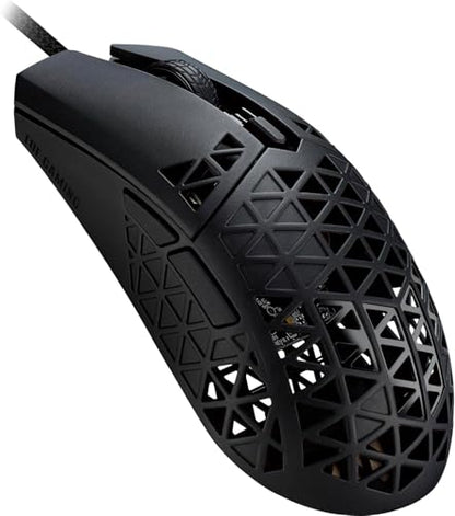 ASUS TUF M4 Air Wired Gaming Mouse - P307, Durable and Ultralight Design | 16,000 dpi Optical Sensor, Six Tactile programmable Buttons, IPX6 Water Resistance, Black Color - style: Wired