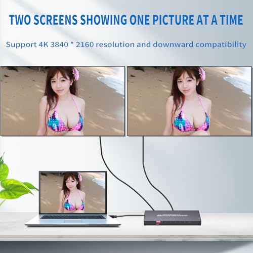 HDMI 2.0 Splitter 1 in 2 Out 4K 60Hz - HDCP2.2/2.3, EDID Mode,HDR, Dolby Atmos/DTS5.1/7.1 - for PS4/5, Apple TV 4K, Roku, Soundbar