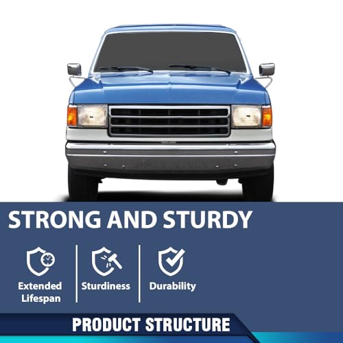 PIT66 Hood Insulation Pad W/ Clips Compatible with Ford F150 F250 F350 Bronco 1987-1991 - style: 1987-1991 Ford F150