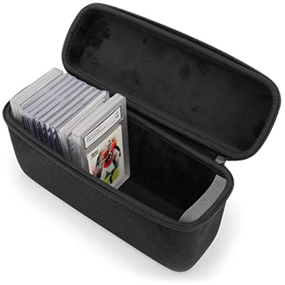 CASEMATIX Graded Card Case – Fits 30+ PSA, BGS, CGC Slabs or 140+ Toploaders – Sports Trading Card Storage Box with Scratch-Resistant Dividers – Holds One Touch & Magnetic Card Holders
