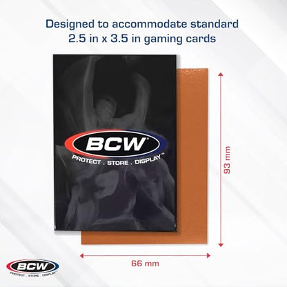 BCW Elite2 Matte Card Sleeves – Autumn | Anti-Glare Front | Textured Back | Fits Standard 2.5" x 3.5" Cards - 100 Pack - color: Autumn