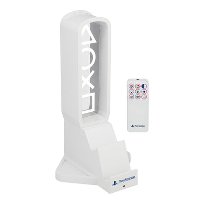 Paladone PlayStation 3-in-1 Headphone Stand and Tech Charging Station with Console Controller Cradle and 2 USB-C Ports, RGB Colour Changing Light Panel, Officially Licensed Gift for Gamers