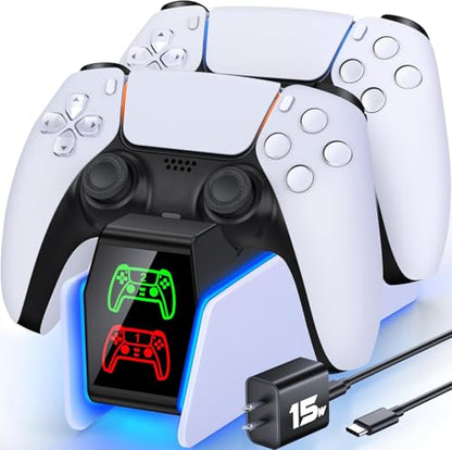 PS5 Controller Charger Station for PlayStation 5 Controllers Dual Stand Charger Dock, PS5 Controller Charging Station Accessories(S - size: S