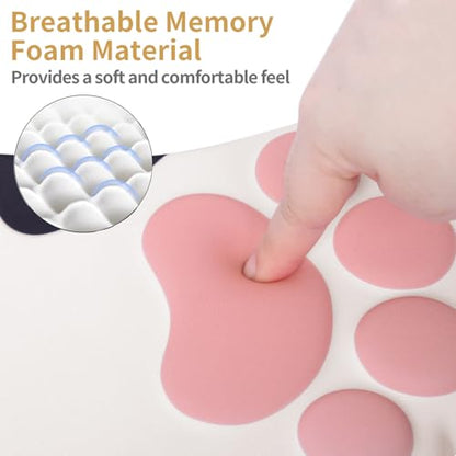 L-SPOUTTO Ergonomic Mouse Pad with Wrist Rest,Cute Mouse Pad Wrist Support | Cat Paw Comfortable Massage Design,Computer Pain Relief Mousepad with Non-Slip PU Base for Desk Laptop Gaming,Cow - color: Cow