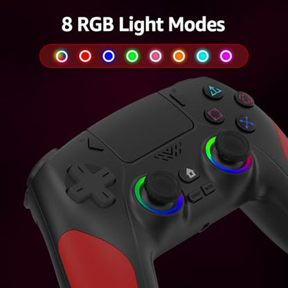 Kamylorus Wireless Controller for PS-5/PC, Gaming Controller for PC with Hall Effect, Programmable/Remap/Turbo, 3.5Mm Audio Jack, Dual Vibration, 6-Axis Motion Control Gamepad with Speaker(Black)
