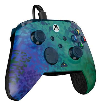 Turtle Beach Rematch Advanced Wired Gaming Controller for Xbox & PC | Xbox Series X|S, Xbox One, PC, 2 Remappable Buttons, Hall-Effect Triggers, Audio Controls, Mic Mute, Ergonomic, Glitch Green - color: Glitch Green