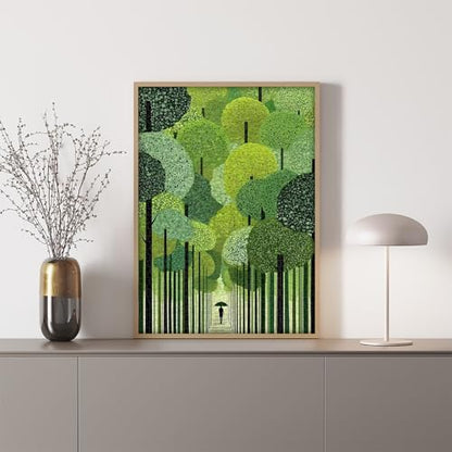 Impossible Puzzle for Adults 1000 Piece, PICKFORU Verdant Path Jigsaw Puzzle Nature Plant, Forest Puzzle Landscape Scenic Tree - style: Verdant Path Puzzle