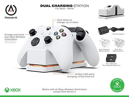 PowerA Dual Charging Station for Xbox Series X|S - White - color: White, style: Dual Charge