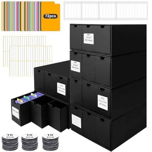 Trading Card Storage Box, 10800+ Card Organizer with 18 Inner Boxes & 72 Card Dividers, Fits Sleeved Cards & Toploaders for MTG, TCG, YGO, PTCG, Sports Cards, with Labels & Tapes - color: 18-600 CT Boxes Fits Toploaders