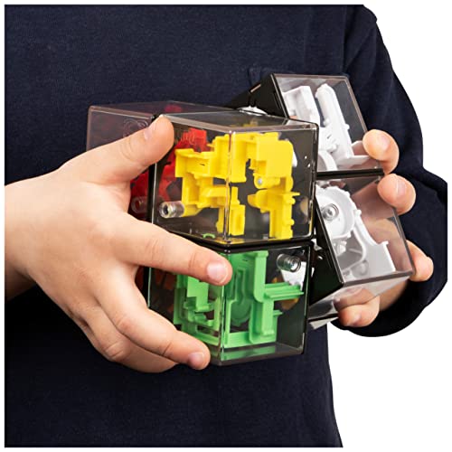Rubik's Cube, Perplexus Hybrid 2x2 Brain Teaser Fidget Toy & 3D Maze Puzzle | Twist To Align Tracks & Guide Puzzle Cube, Challenging STEM Puzzle Develops Problem-Solving & Logic Skills For Kids, Ages 8+ - color: Multicolor