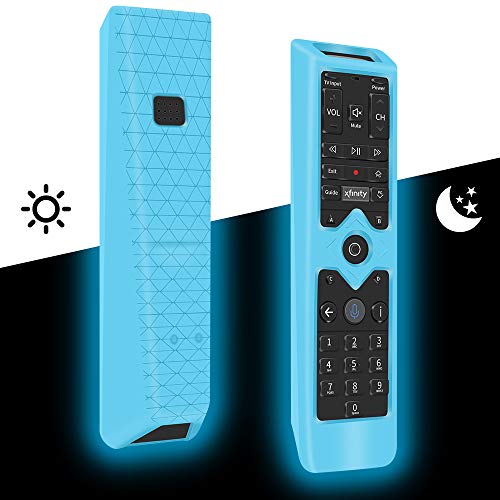 Silicone Protective Case for XFinity Comcast XR15 Voice Control Remote,Remote Case Holder Skin Sleeve for XFinity Remote Controller,[Thicken Layer]Shockproof Bumper Remote Battery Back Cover-Glowblue - color: Glowblue